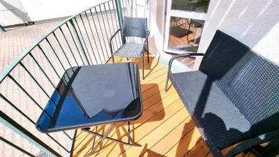 Ein Balkon oder eine Terrasse in der Unterkunft malerische Maisonettewohnung mit zwei Balkonen