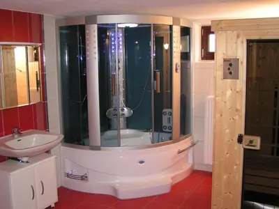 Ein Badezimmer in der Unterkunft Domizil
