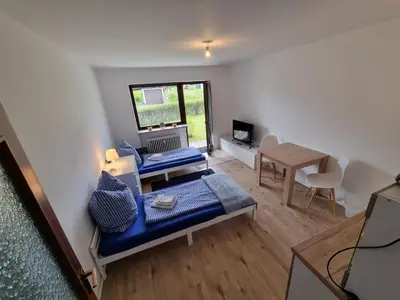 Ein Bett oder Betten in einem Zimmer der Unterkunft Terrassenapartment Dietel
