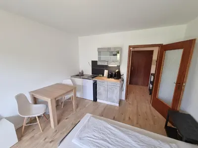 Küche/Küchenzeile in der Unterkunft Terrassenapartment Dietel