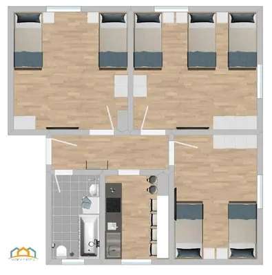 Grundriss der Unterkunft SAD190 - Zentrale Moderne Monteurwohnungen