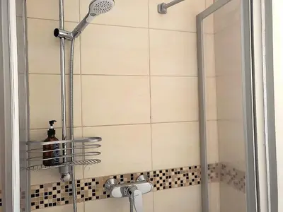 Ein Badezimmer in der Unterkunft FeWo Bergblick - Oberwiesenthal
