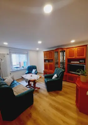 Küche/Küchenzeile in der Unterkunft Unsere Ferienwohnung in Lengenfeld.