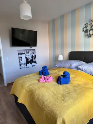 Ein Bett oder Betten in einem Zimmer der Unterkunft Apartment 55 I Cental Hof I WiFi I TV