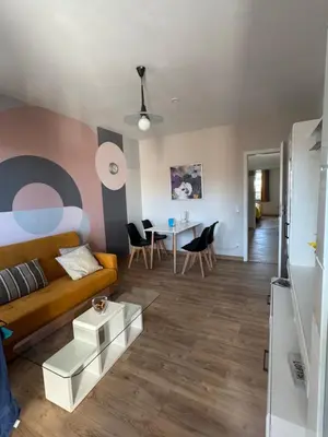 Ein Sitzbereich in der Unterkunft Apartment 55 I Cental Hof I WiFi I TV