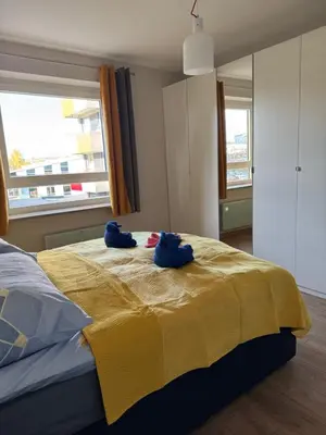 Ein Bett oder Betten in einem Zimmer der Unterkunft Apartment 55 I Cental Hof I WiFi I TV