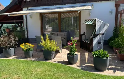 Ein Garten an der Unterkunft Zum Geigenmüller