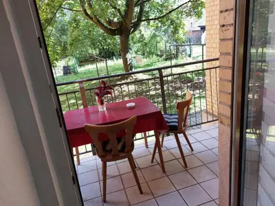 Ein Balkon oder eine Terrasse in der Unterkunft Wacker