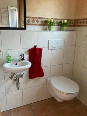 Ein Badezimmer in der Unterkunft Villa Toskana Wohnung 1