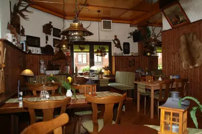 Ein Sitzbereich in der Unterkunft Hotel Jägerhalle