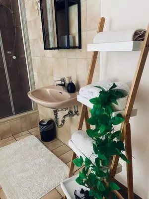Ein Badezimmer in der Unterkunft Forsterhof