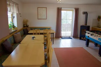 Ein Sitzbereich in der Unterkunft Ferienwohnungen Seebauer