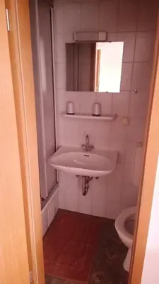 Ein Badezimmer in der Unterkunft Landgasthof Schmidbauer