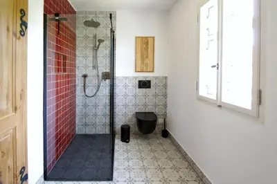Ein Badezimmer in der Unterkunft Ochsenhof