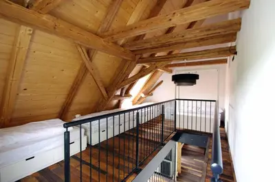 Ein Bett oder Betten in einem Zimmer der Unterkunft Ochsenhof