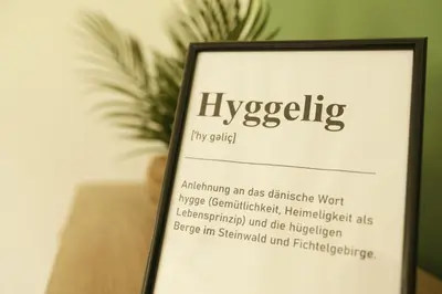 Ein Zertifikat, Auszeichnung, Logo oder anderes Dokument, das in der Unterkunft Ferienwohnung Hyggelig ausgestellt ist