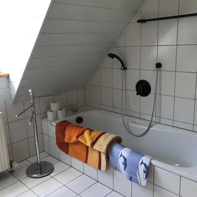 Ein Badezimmer in der Unterkunft Haeberlhaus
