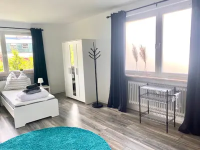 Ein Bett oder Betten in einem Zimmer der Unterkunft Apartmenthaus Selbitz