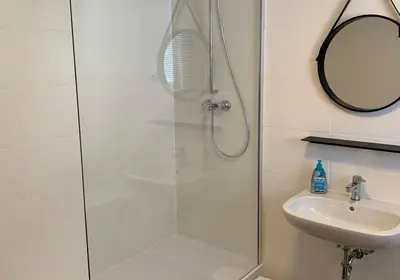 Ein Badezimmer in der Unterkunft Apartmenthaus Selbitz