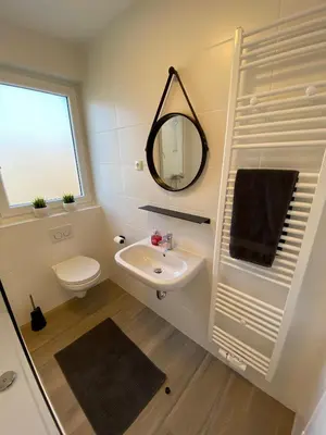 Ein Badezimmer in der Unterkunft Apartmenthaus Selbitz