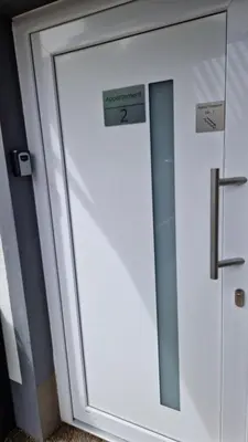 Grundriss der Unterkunft Appartment-Ferienwohnung mit Küche, Bad, WLAN, Klimaanlage, Modern eingerichtet