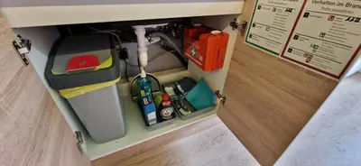 Grundriss der Unterkunft Appartment-Ferienwohnung mit Küche, Bad, WLAN, Klimaanlage, Modern eingerichtet