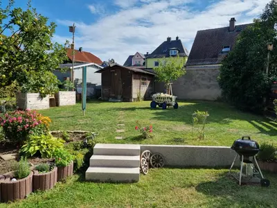 Ein Garten an der Unterkunft (Ferien-)Wohnung im schönen Fichtelgebirge