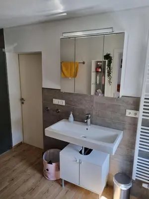 Ein Badezimmer in der Unterkunft (Ferien-)Wohnung im schönen Fichtelgebirge