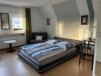 Ein Bett oder Betten in einem Zimmer der Unterkunft Villa Sonnenschein im Zentrum Bad Stebens nahe der Therme
