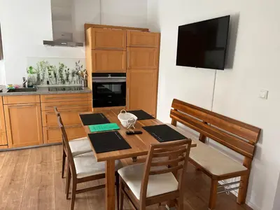 Küche/Küchenzeile in der Unterkunft Schiller Apartment