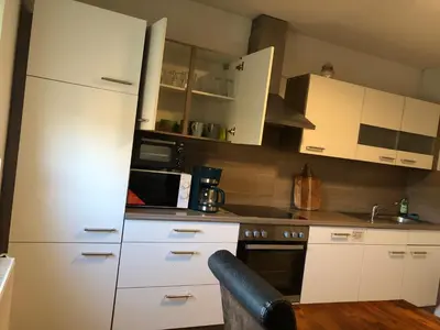 Küche/Küchenzeile in der Unterkunft Fine Ferienwohnung Bayreuth