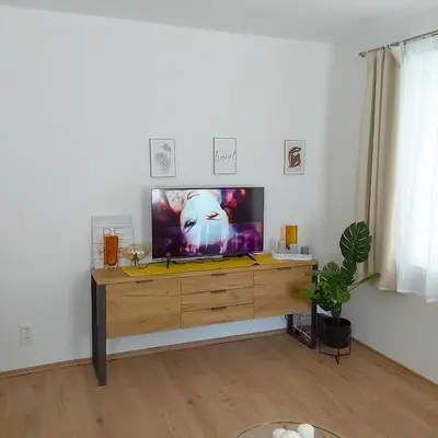 TV/Unterhaltungsangebot in der Unterkunft Gemütliche Wohnung mit Küche und Netflix