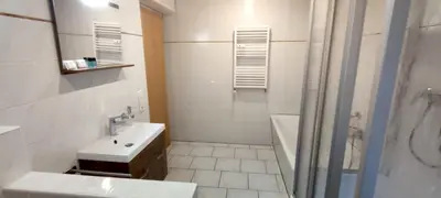 Ein Badezimmer in der Unterkunft Gemütliche Wohnung mit Küche und Netflix