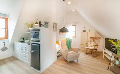 Küche/Küchenzeile in der Unterkunft Roomerie