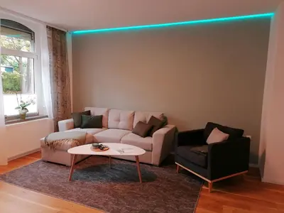 Ein Sitzbereich in der Unterkunft APARTMENT SONNE Reusa