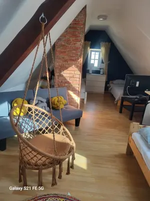 Ein Sitzbereich in der Unterkunft Geräumige Wohnungen Zentrumsnah Schwandorf