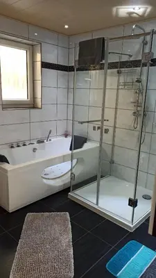 Ein Badezimmer in der Unterkunft Ferienwohnung Im Vilstal