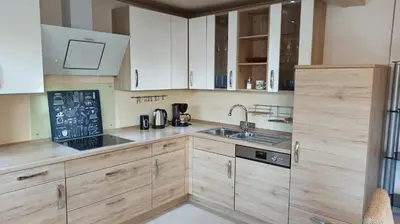 Küche/Küchenzeile in der Unterkunft Ferienwohnung Im Vilstal