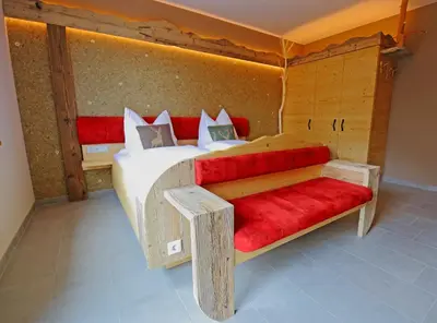 Ein Bett oder Betten in einem Zimmer der Unterkunft Naturpension Max-Hütte