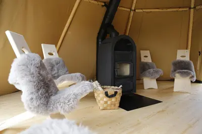 Ein Sitzbereich in der Unterkunft Naturpension Max-Hütte