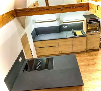 Küche/Küchenzeile in der Unterkunft Super Lodge Kulmbach