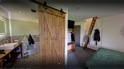 Ein Bett oder Betten in einem Zimmer der Unterkunft Brauhaisla