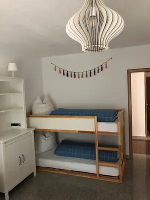Ein Bett oder Betten in einem Zimmer der Unterkunft Ferienwohnung Villa Hygge