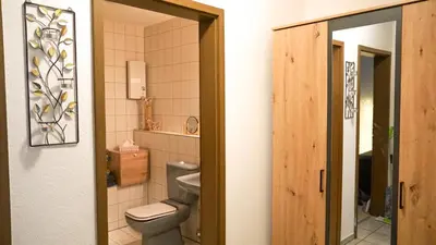 Ein Badezimmer in der Unterkunft Gemütliches Apartment in Bad Berneck