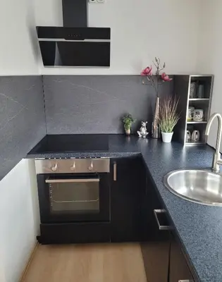 Küche/Küchenzeile in der Unterkunft Ferienwohnung Seeglück im Oberpfälzer Seenland
