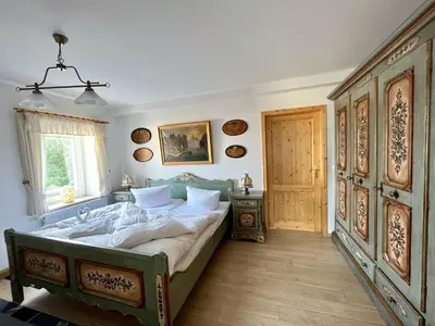 Ein Bett oder Betten in einem Zimmer der Unterkunft Landhaus-Chalet-Keilberger Blick