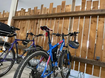 Radfahren an der Unterkunft Ferienwohnung im Chaletstil Ährenglück 70 qm Wellness Fitness Sauna Bergrödelhof oder in der Nähe