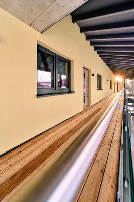 Grundriss der Unterkunft Ferienwohnung im Chaletstil Ährenglück 70 qm Wellness Fitness Sauna Bergrödelhof