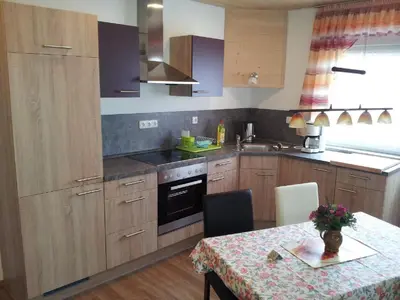 Küche/Küchenzeile in der Unterkunft Ferienwohnung Ahne