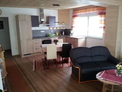 Küche/Küchenzeile in der Unterkunft Ferienwohnung Ahne